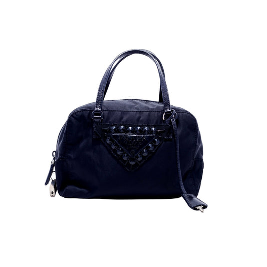 Prada Tessuto Beaded Handle Bag