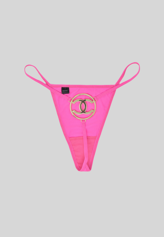 Chanel Reworked Thong | Hot Pink