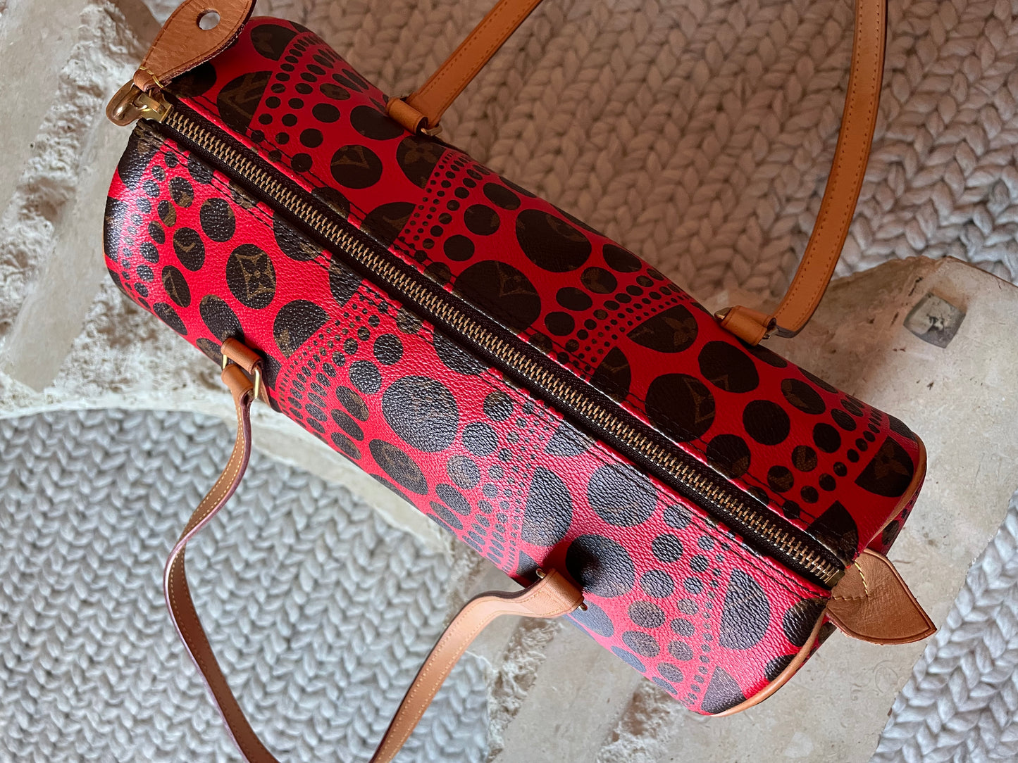 Louis Vuitton x Yayoi Kusama 2012 Papillon 30 GM Shoulder Bag