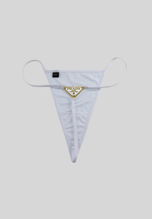 Prada Reworked Thong | White