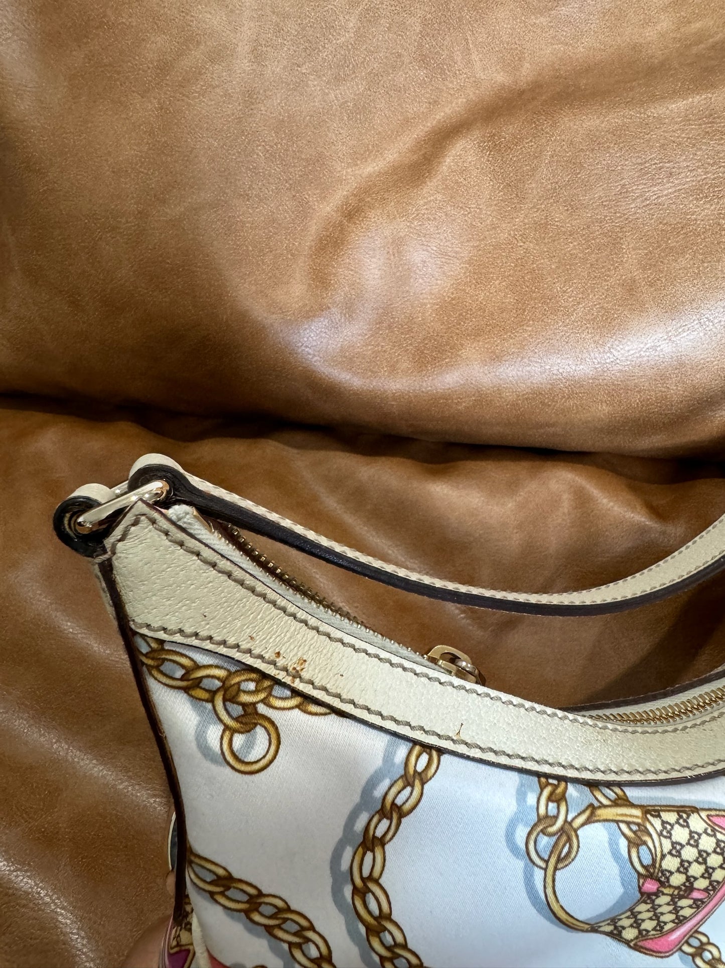 Gucci Satin Guccissima Charmy Hobo