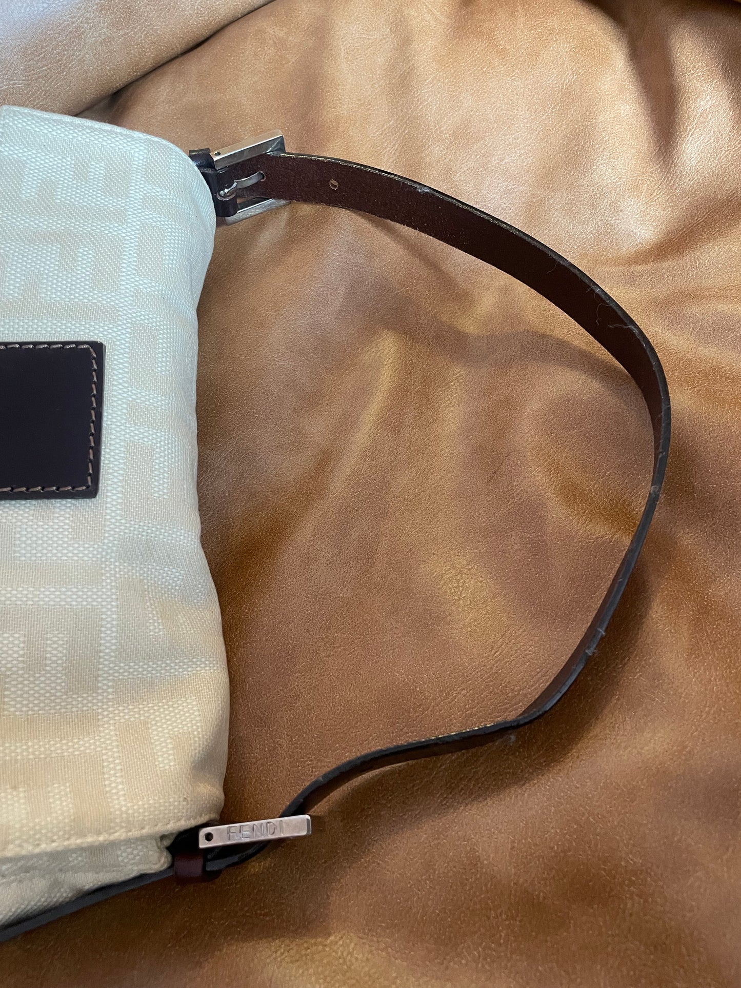 Fendi Zucca Mamma Baguette Shoulder Bag