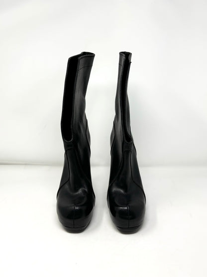 Rick Owens Wedge Leather Boots