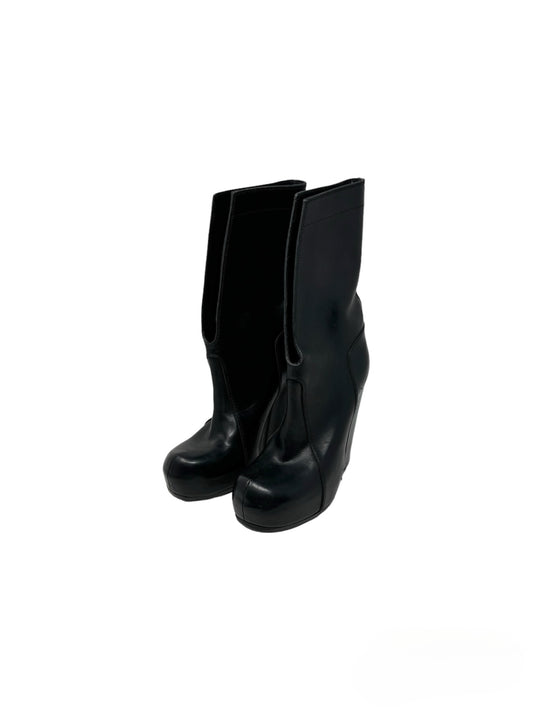 Rick Owens Wedge Leather Boots