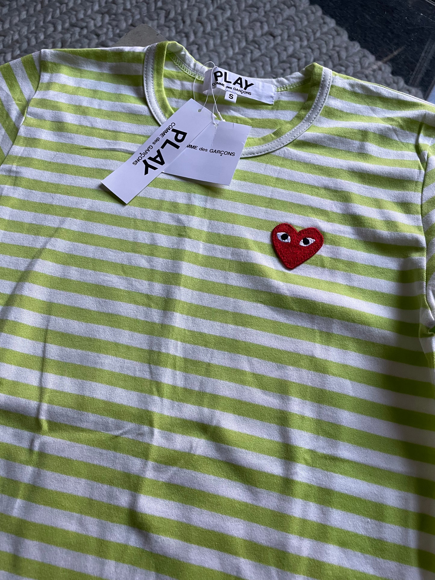 Play Comme des Garçons Striped Long Sleeve Tee