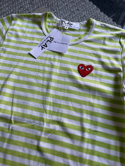 Play Comme des Garçons Striped Long Sleeve Tee