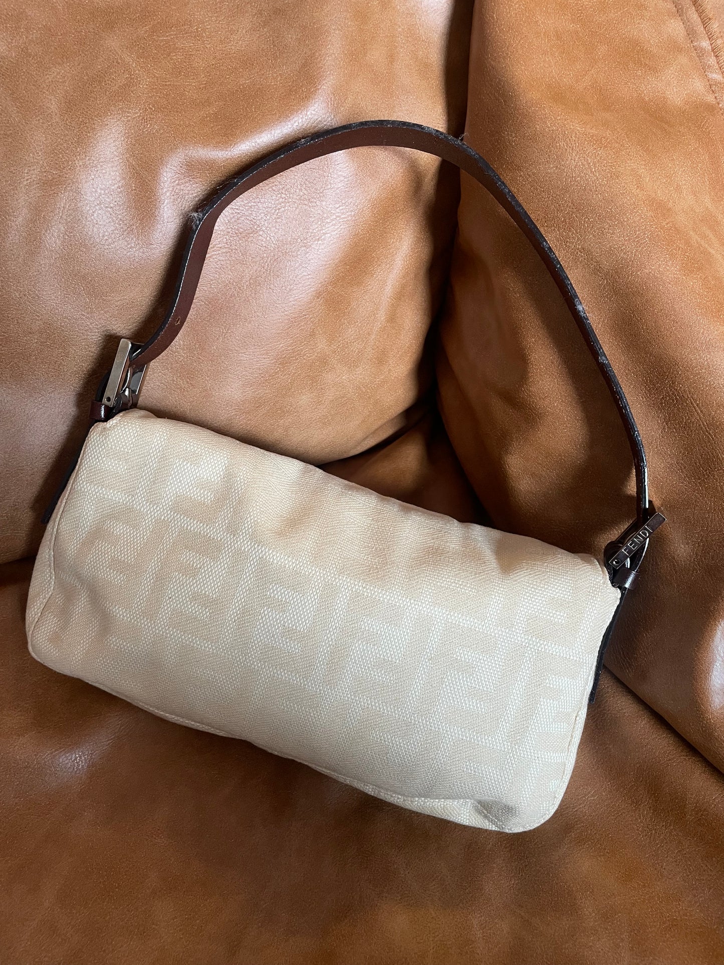 Fendi Zucca Mamma Baguette Shoulder Bag