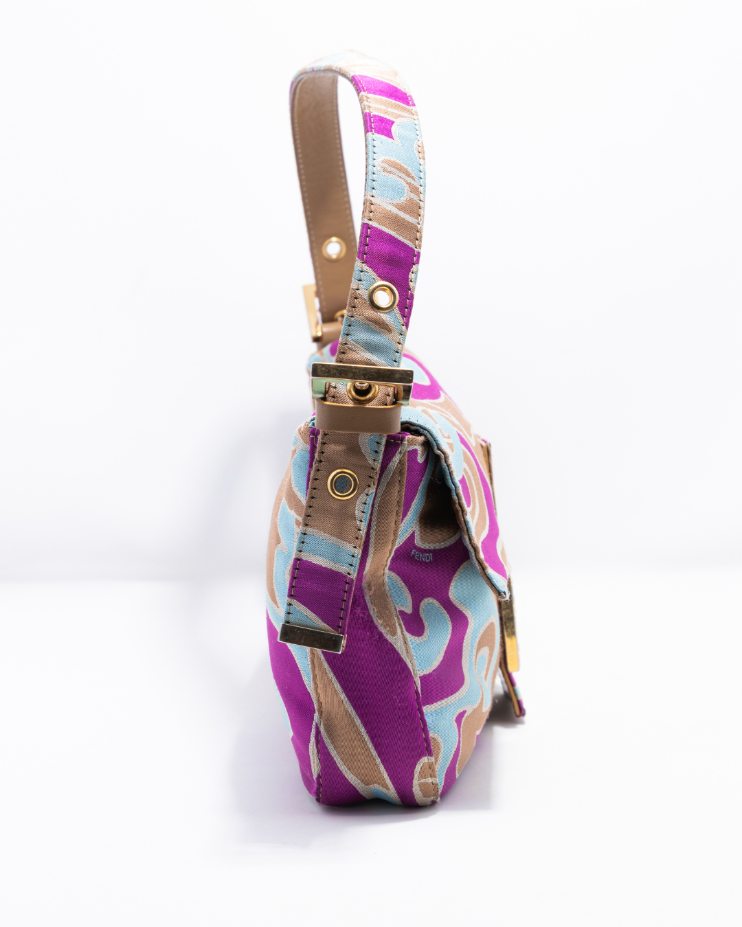 Fendi Multi-color Swirl Print Baguette Bag