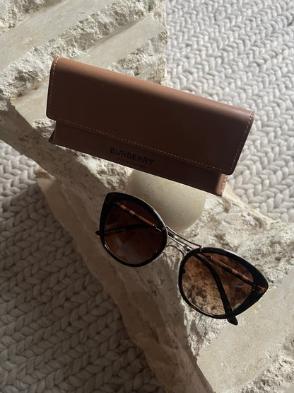 Burberry Dark Havana High Bridge Brown Gradient Sunglasses