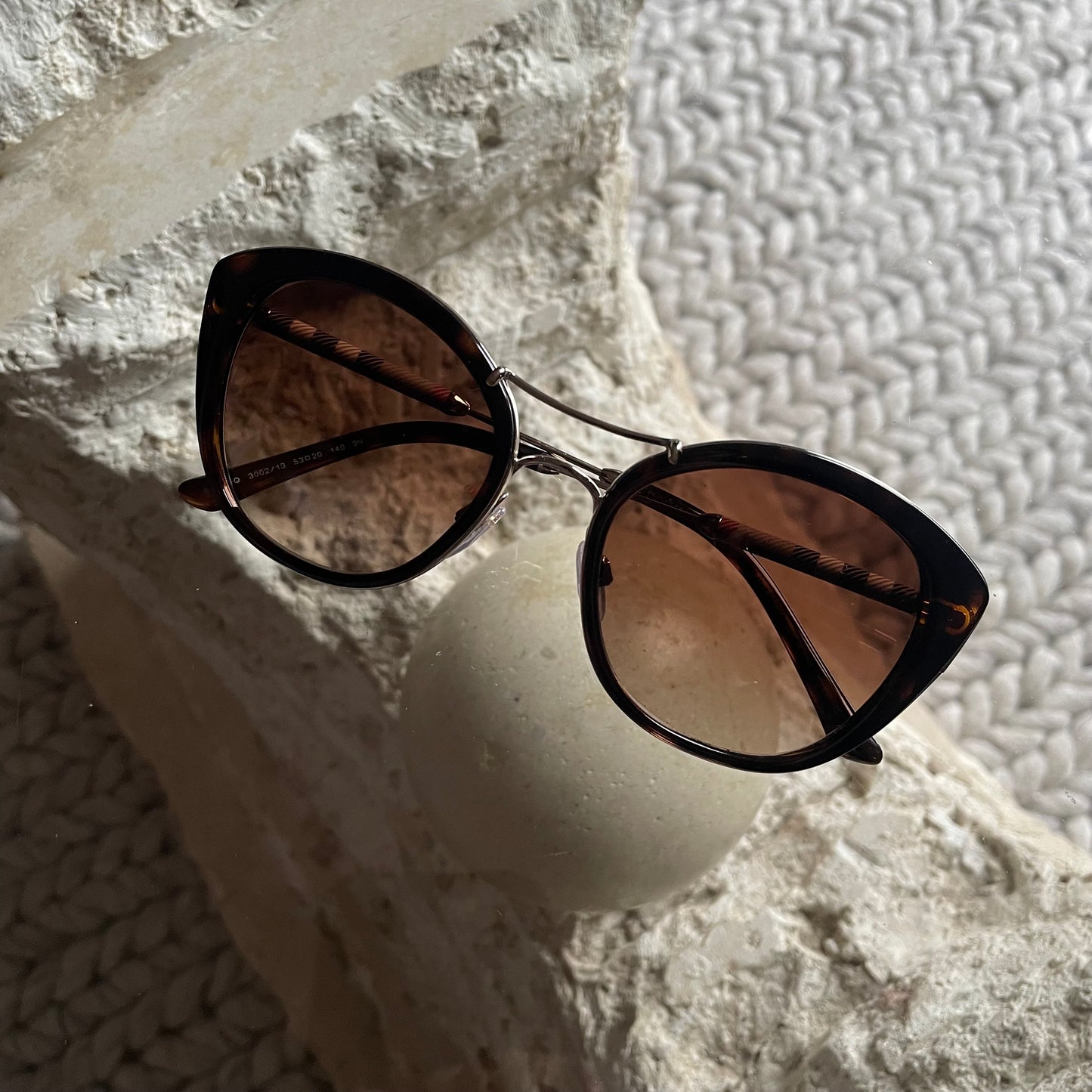 Burberry Dark Havana High Bridge Brown Gradient Sunglasses