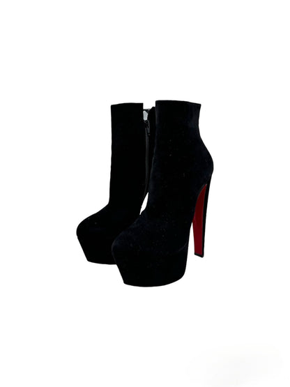 Christian Louboutin Veau Velours Fierce 160 Ankle Boots