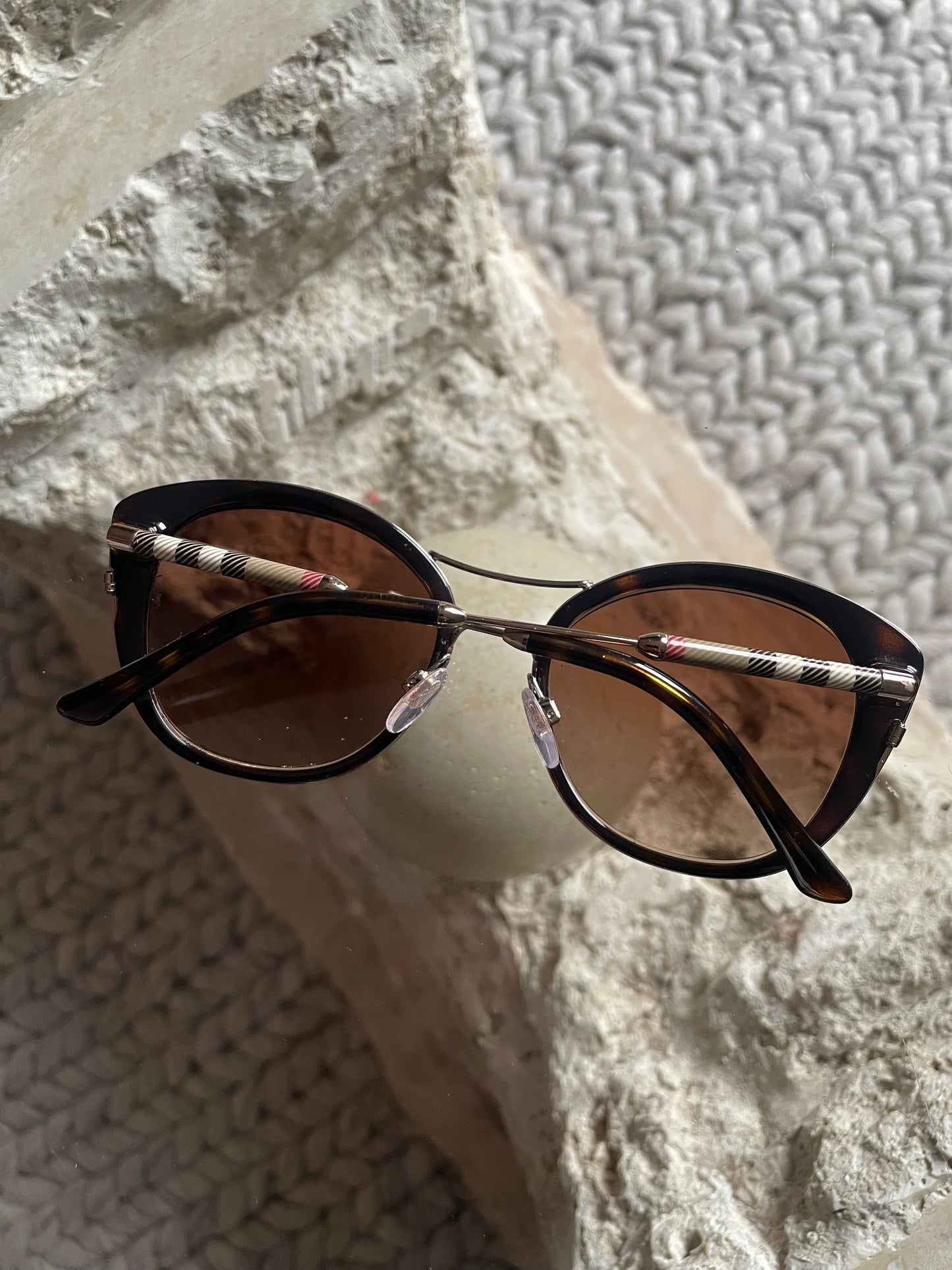 Burberry Dark Havana High Bridge Brown Gradient Sunglasses