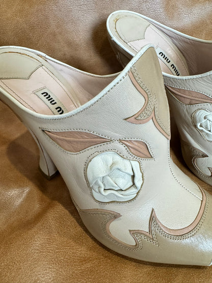 Miu Miu Leather Western Heel