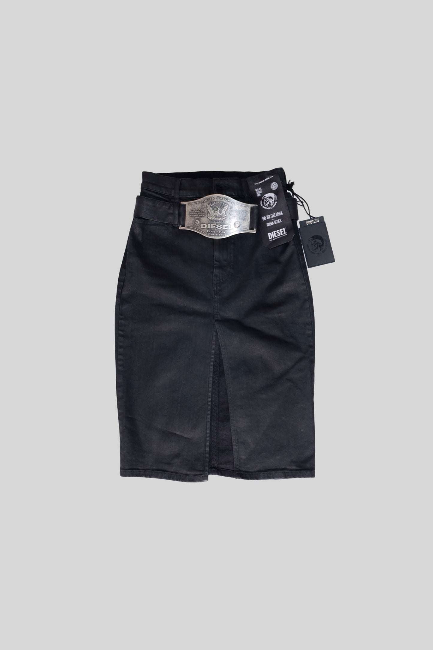 Diesel Wax Denim Belt Skirt