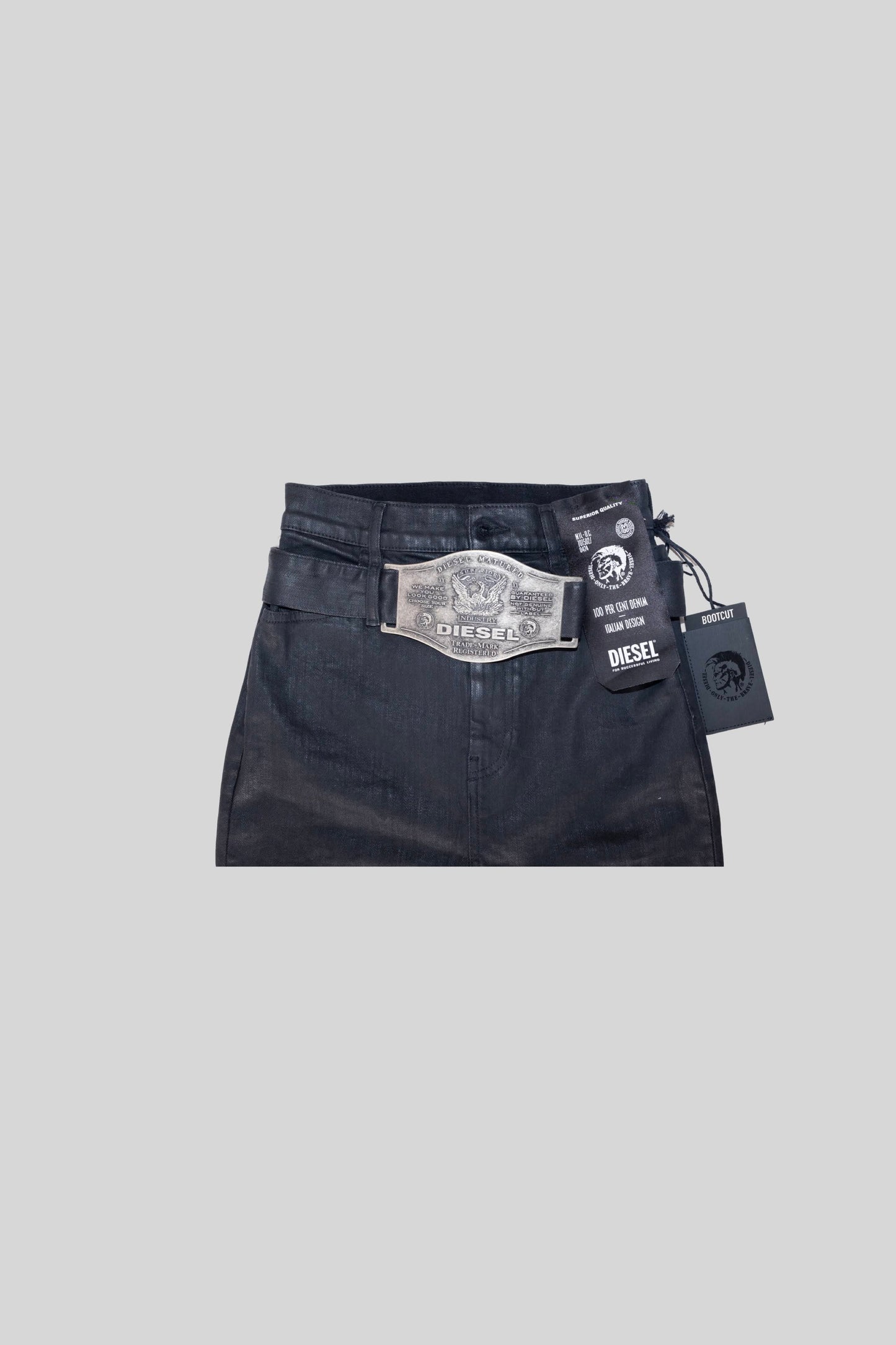 Diesel Wax Denim Belt Skirt