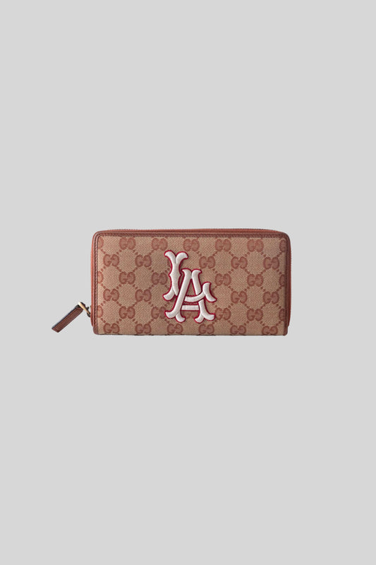 Gucci Monogram LA Dodges Zip Around Wallet