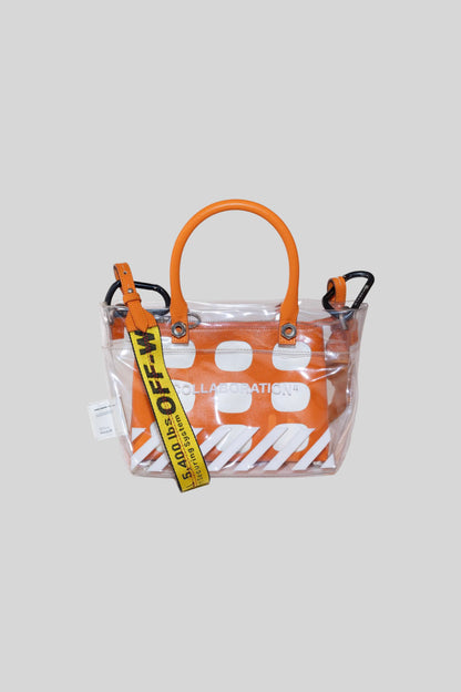 Heron Preston x Off White "Collaboration" PVC Handle Bag