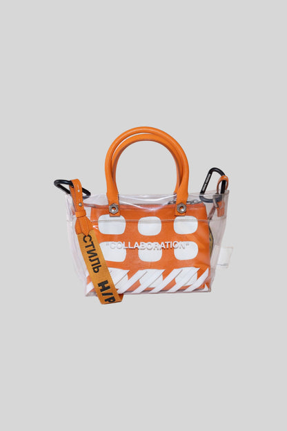 Heron Preston x Off White "Collaboration" PVC Handle Bag