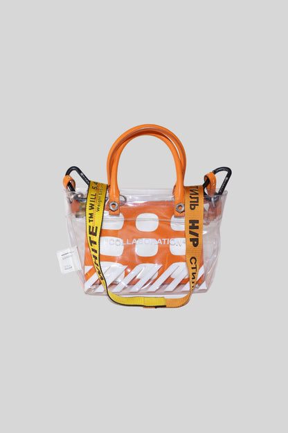 Heron Preston x Off White "Collaboration" PVC Handle Bag