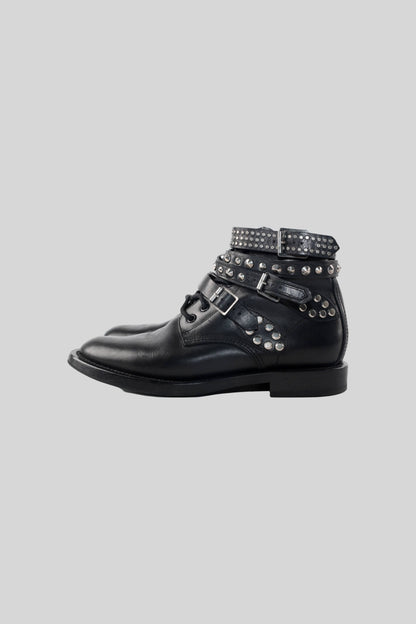 Saint Laurent Leather Studded Boot