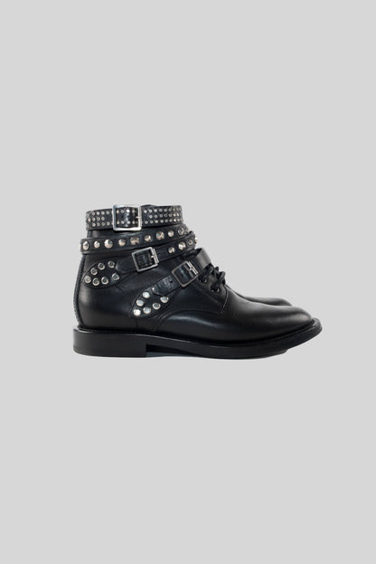 Saint Laurent Leather Studded Boot