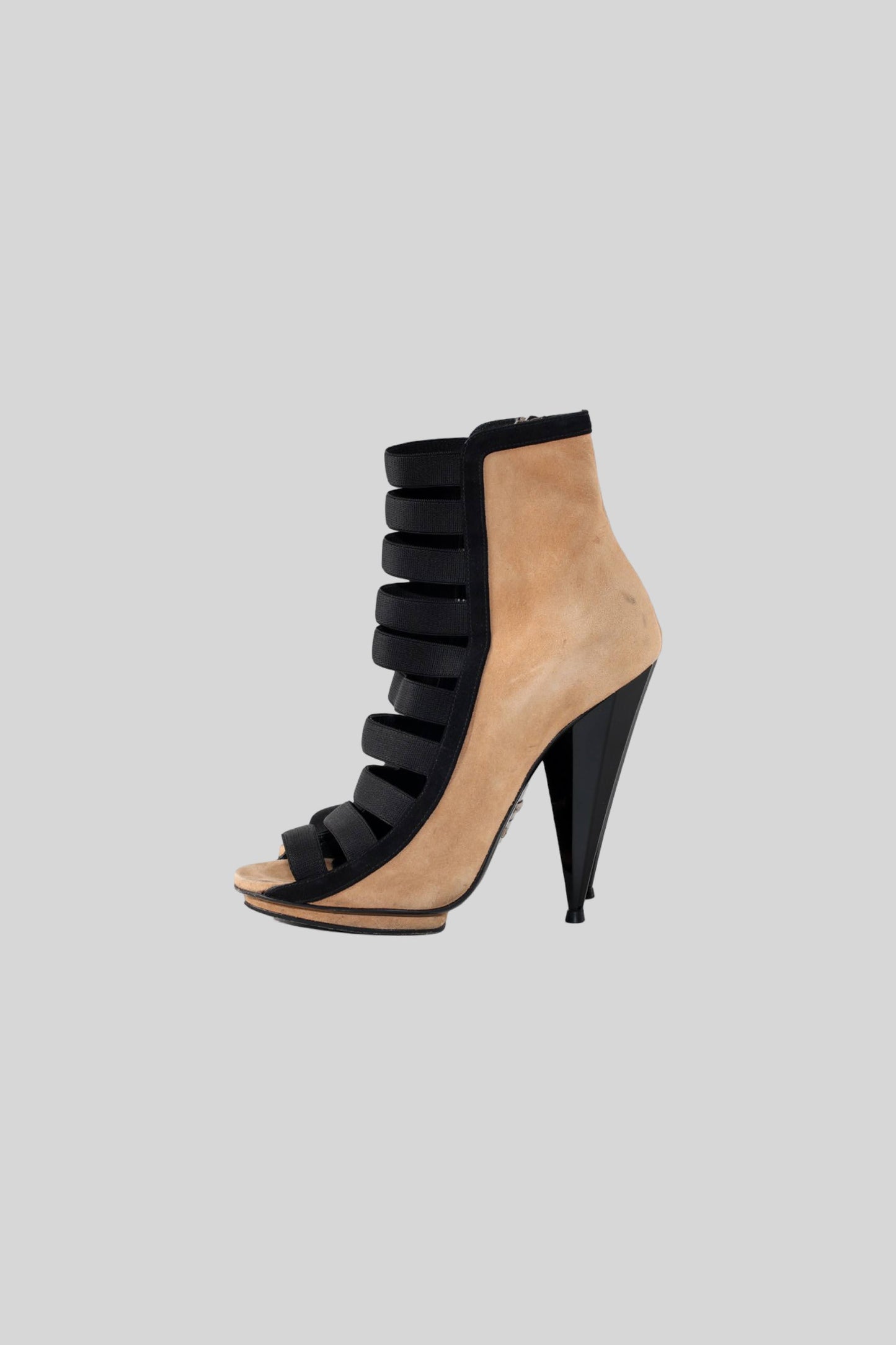 Gucci Kid Scamosciato Elastic Olimpia Open Toe Booties