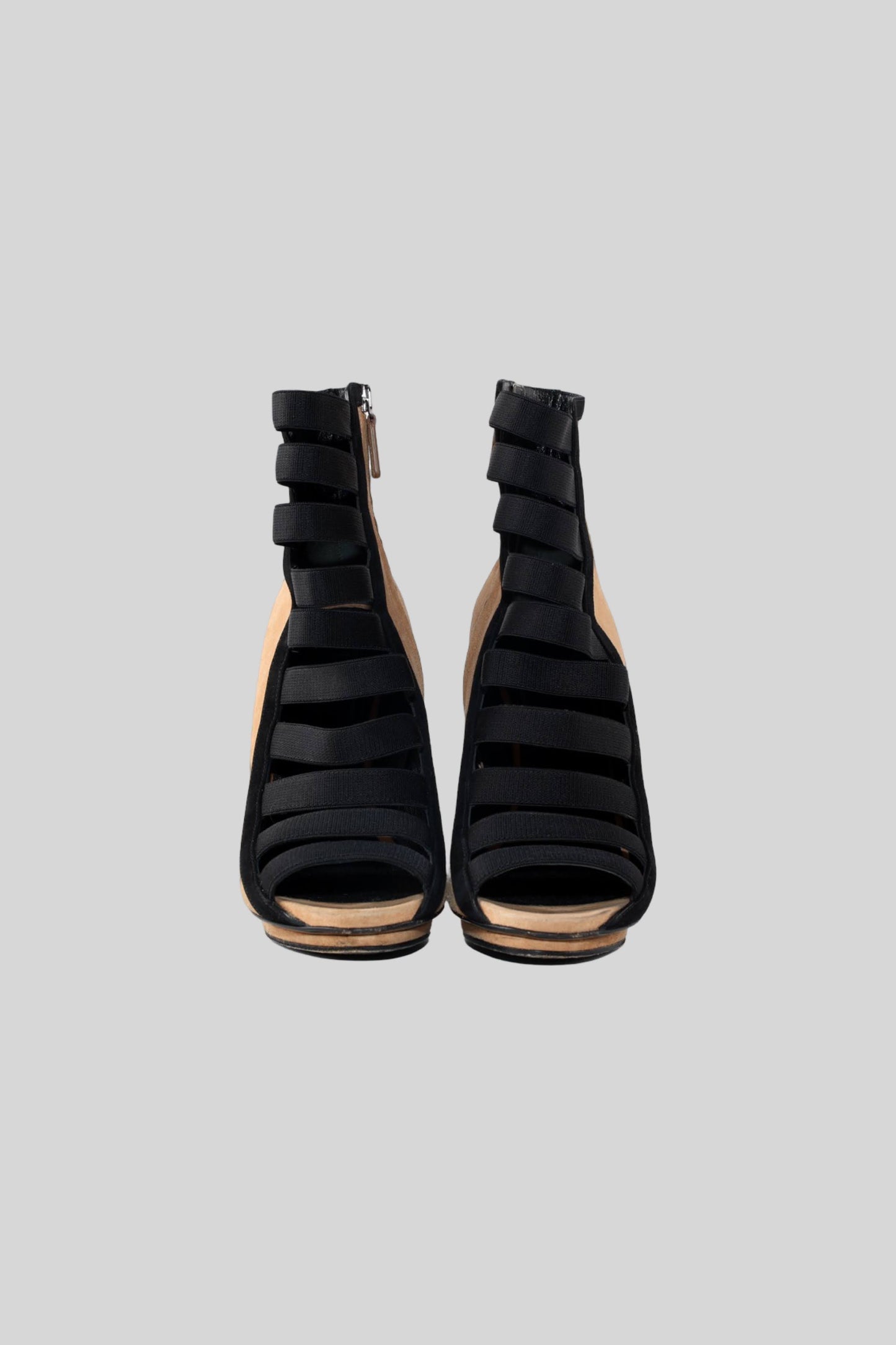 Gucci Kid Scamosciato Elastic Olimpia Open Toe Booties