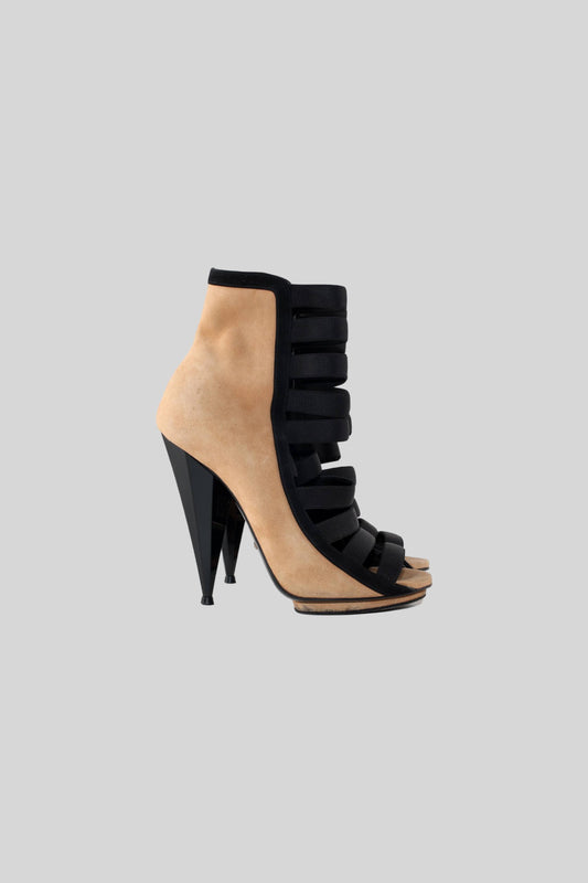 Gucci Kid Scamosciato Elastic Olimpia Open Toe Booties