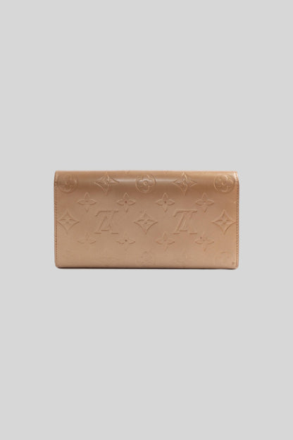 Louis Vuitton Monogram Matte Portefeuille Vernis Sarah Wallet