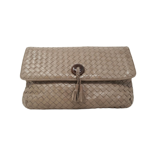 Bottega Veneta Intrecciato Weave Flap Clutch