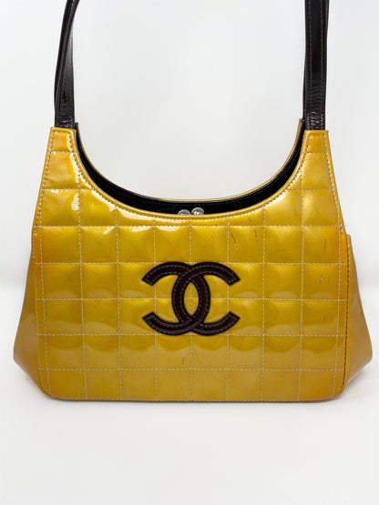 Chanel Chocolate Bar Patent Leather Shoulder Bag