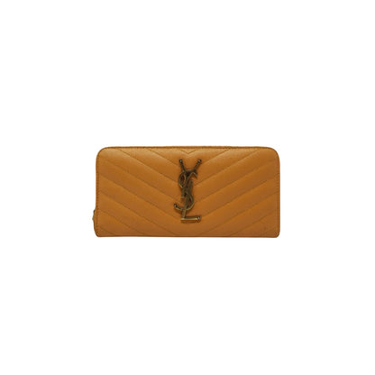 Saint Laurent YSL Monogram Grain de Poudre Zip-Around Wallet