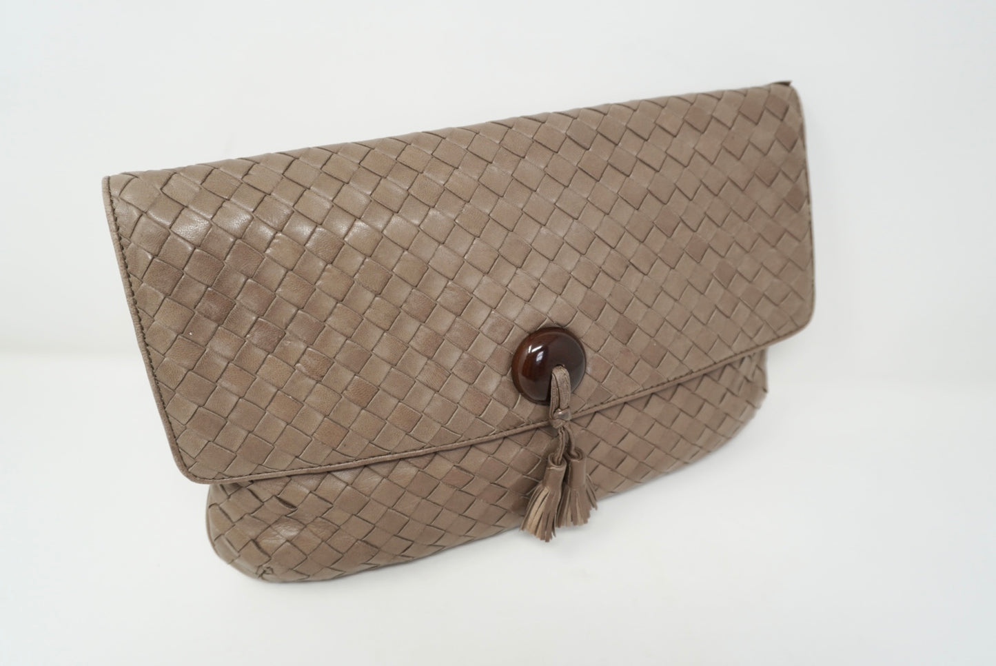 Bottega Veneta Intrecciato Weave Flap Clutch