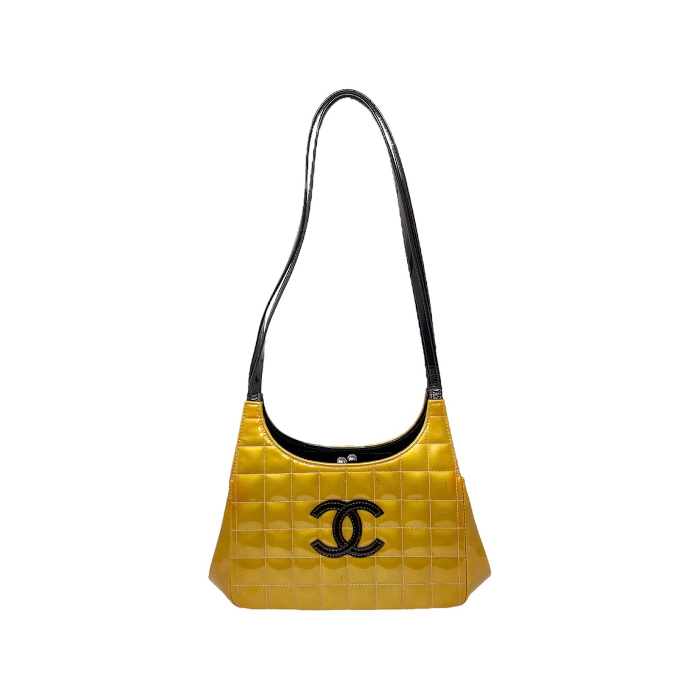 Chanel Chocolate Bar Patent Leather Shoulder Bag