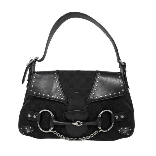 Gucci Horsebit W/ Chain Studded Shoulder Bag