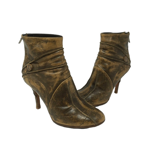 Christian Dior Leather Distressed Boots