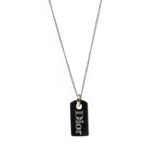 Christian Dior Dog Tag Necklace