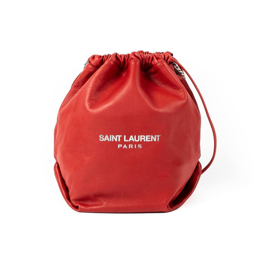 Saint Laurent Teddy Drawstring Bucket Bag