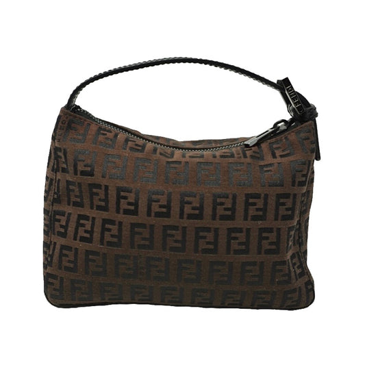 Fendi Zucchino Jacquard Brown Mini Purse