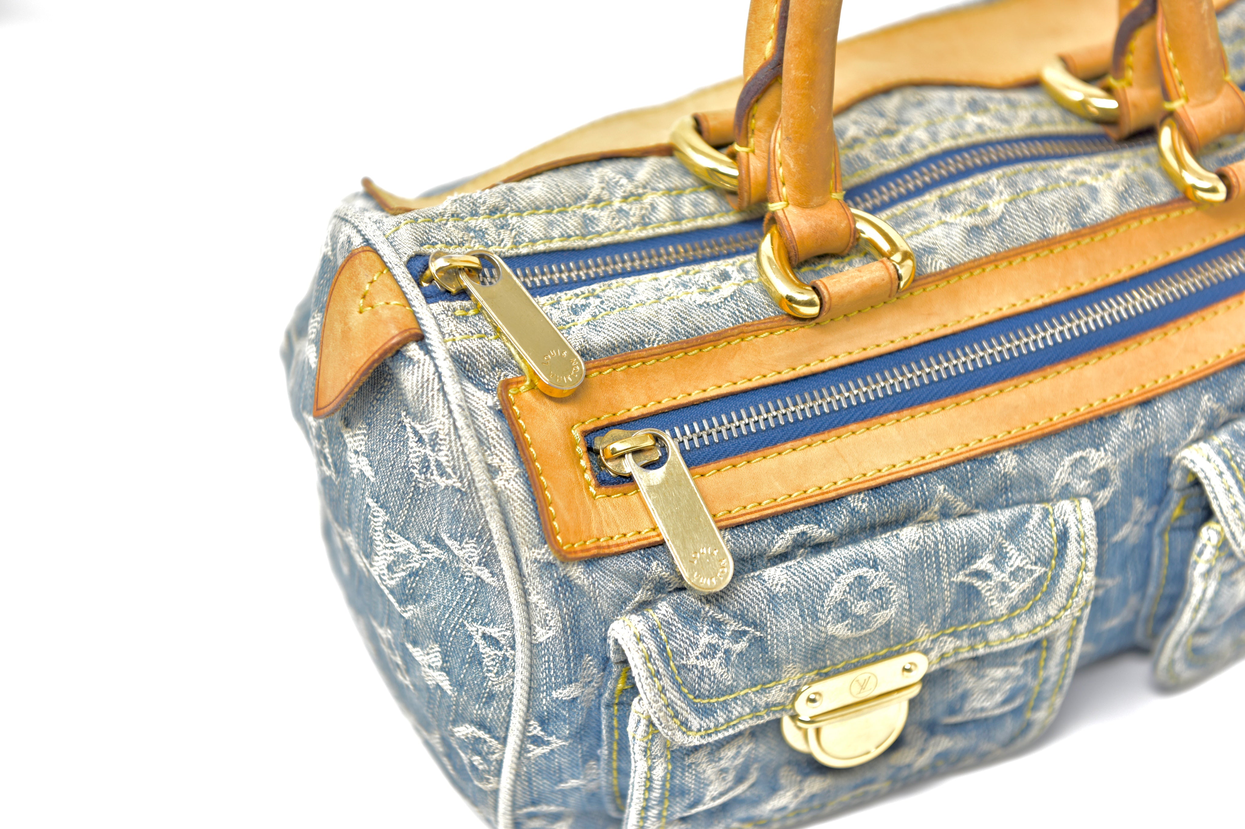 Louis Vuitton Denim Neo Speedy The 2006 LV denim series featured a number  of bags, including the Neo Speedy in a classic blue denim…